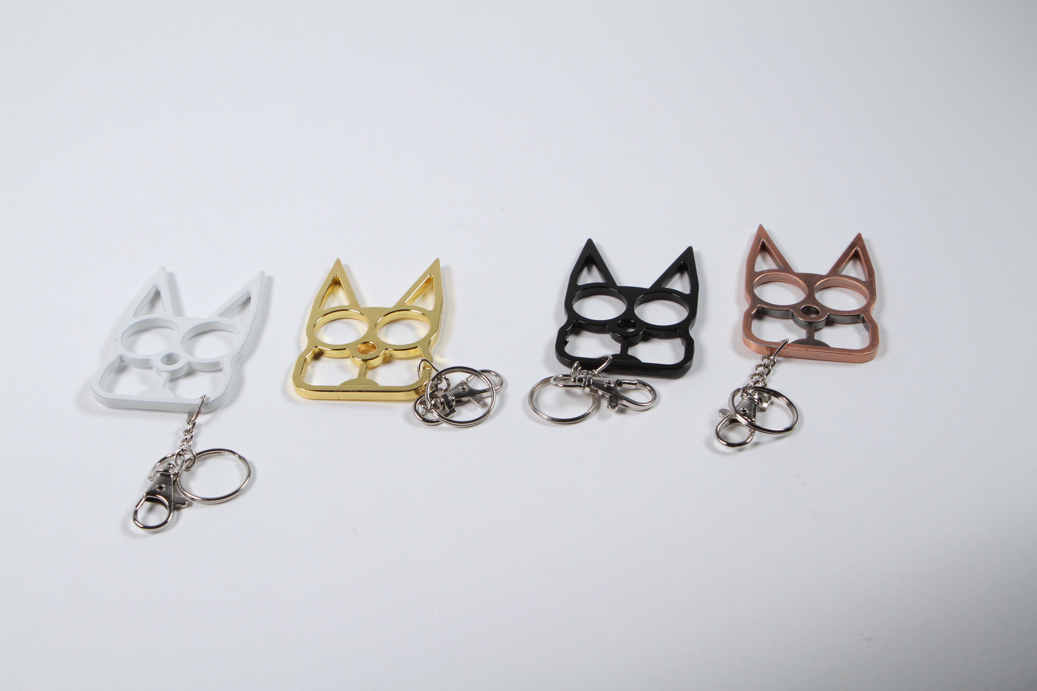 Solid Steel Cat Defense Keychain TEXAS ATROXX